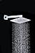 BWE High Pressure Shower Head 8 inch Square Rainfall Shower Head 304 Stainless Steel with teflon tape Ultra Thin 1/2 Connection Bathroom Shower Heads High Polish Chrome