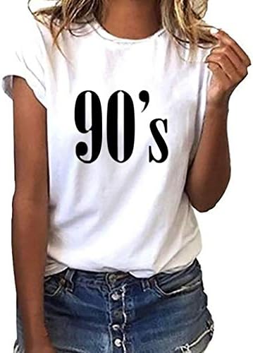 NRUTUP Fashion Women's Loose Short-Sleeved Letter T-Shirt Casual O-Neck Top