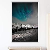 Framed Canvas Wall Art Night View Landscape Canvas Prints Home Artwork Decoration for Living Room,Bedroom - 16x24 inches