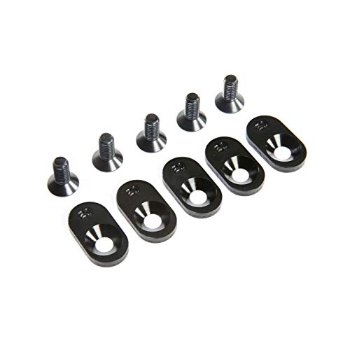 Team Losi Engine Mount Insert and Screws 21T, Black (5): 5ive-T 2.0 (fits 62T spur)