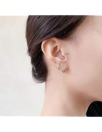 Spoil Cupid - Pendientes de aro de plata de ley con circonita cúbica