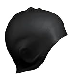 Swimming Cap Silicone Non-toxic Tasteless Long Hair Swim Cap with 3D Ergonomic Design Ear Pockets and Great High Elasticity for Teenagers Women and Adults Keeps Hair Clean Ear Dry