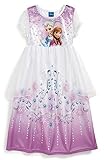Frozen Anna and Elsa Fantasy Dressy Nightgown Purple/White, Girls Sizes 4-8