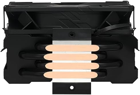 Hyper 212 Black CPU-Luftkühler – Aluminium-Finish, 4 kompakte kontinuierliche Direktkontakt-Heatpipes, SickleFlow 120 Edge-Lüfter, LGA1700- und AM5-Halterungen – Schwarz