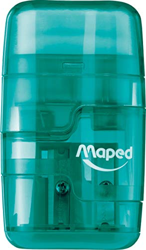 Maped Connect DUO 2 Hole Sharpener / Eraser Combo, Assorted Colors (049249) - Thumbnail 2