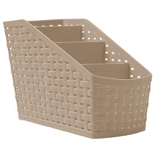 for Desktop - Plastic Storage Box Desktop 4 Grid Sub-Grid Case Multi-Function Storage Organizer for Remote Controller Holder