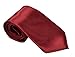 Kingsquare Solid Color Men's Tie, Pocket Square, and Cufflinks matching set (Dark Red)