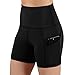 ODODOS High Waist Out Pocket Yoga Short Tummy Control Workout Running Athletic Non See-Through Yoga Shorts
