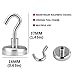 12LB Magnetic Hooks, Heavy Duty Magnet Hook with Strong Neodymium Magnet Hook for Home, Kitchen, Workplace, Office and Garage - 15 Pieces (12-LB)
