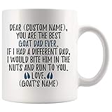 Personalized Goat Dads, Goat Dad Ever Mug, Goat