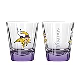 NFL Minnesota Vikings Elite Shot Glass, 2-ounce, 2-Pack
