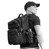 SERGEANT Military Tactical Backpack, 1050D Ballistic Nylon, YKK Zippers, UTX Buckles, Molle. 35L 1-Day, Small Size, Assault Pack, Bug Out Bag, Rucksack, Daypack, Range, Camping, Hiking, Hunting.