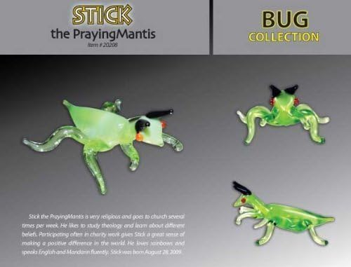 Stick the Praying Mantis Looking Glass Torch Sculpture by Brainstorm Products LLC
