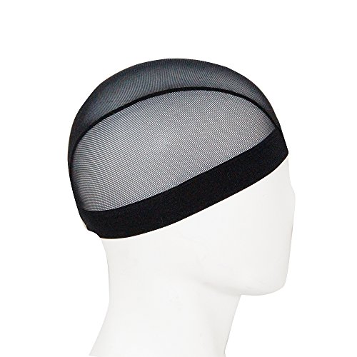 CNYE Japanese Mesh Swim Cap Light Weight Strong Durable Breathable Swim Cap Mesh Cap for Wigs(Black, L)