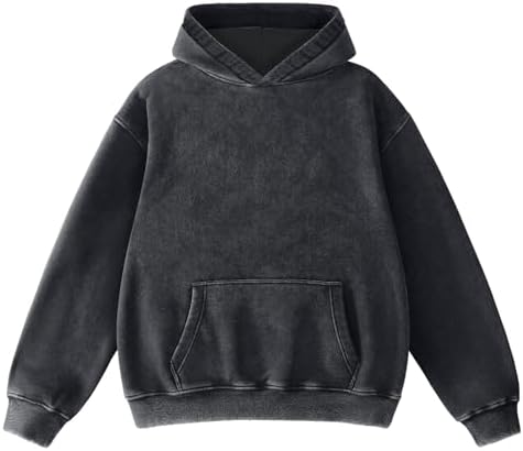 Amazon.com: ICE33SHOW Men Hoodie Oversized Acid Wash Unisex
