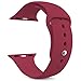 Yimzen Soft Silicone Sport iWatch Band Strap for Apple Watch Series 3 2 1 Sport & Edition 42mm S/M Rose red