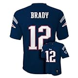 Outerstuff Tom Brady # 12 New England Patriots NFL Youth Mid-tier Team Jersey Navy (Youth Medium 10/12)