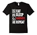 Eat Sleep Wrestle Repeat T-Shirt Funny Wrestling Gift Shirt