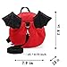 Fvstar Baby Safety Backpack Kids Anti Lost Harness Bag with Leash and Adjustable Belts for 1-3 Years Kids (7.9 x 7.9 x 2.8 inch, Red)