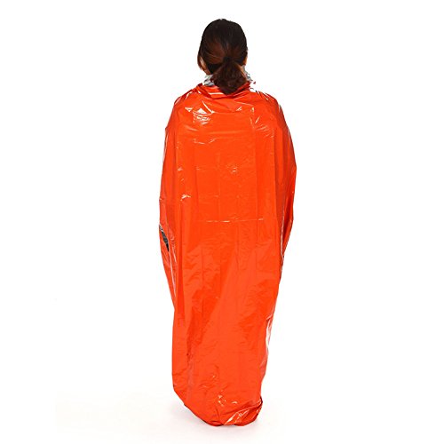 KingTo Sleeping Bag, Lightweight Portable Waterproof,Outdoor Survival Mat Pad Foil Thermal Space First Aid Emergency Blanket Survival to Keep Warm Sleeping Bag Camping Anti-Cold Blanket - Thumbnail 5