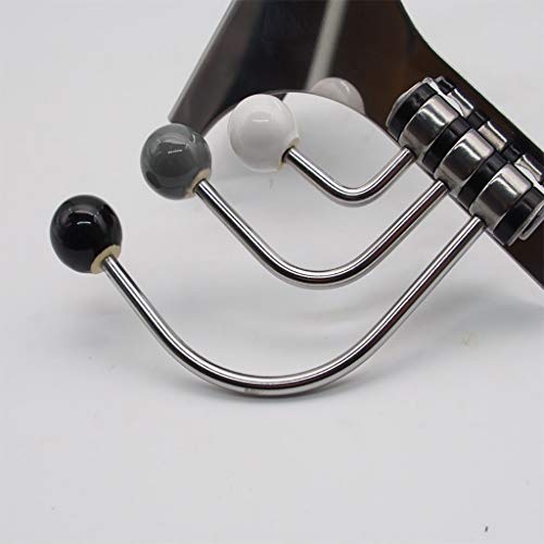 MSOO Over-The-Door Hook Rack Metal 3 Hooks Hanger Storage Holder Hanging Coat Hat (A)