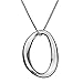 Sterling Silver Mobius Twist "O" Slide Pendant Cable Chain Necklace Italy,