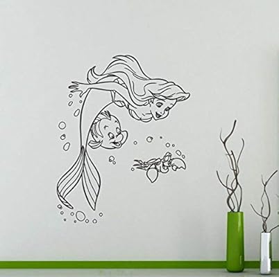 Ariel Vinilo Pegatina Princesa Platija Sebastian Dibujos Animados