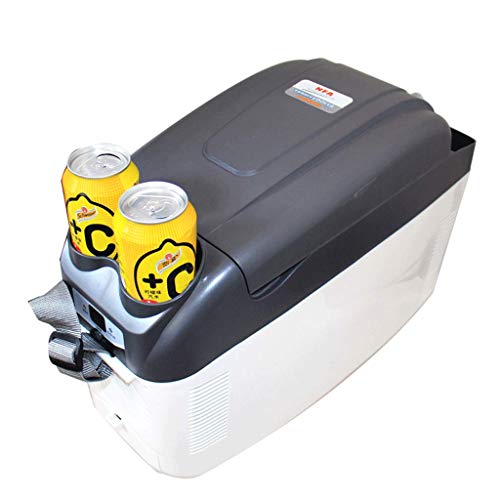 Click Here to See More Images Mini Fridges 12L Car Refrigerator Portable Car Home Dual-use Dual-Refrigeration Refrigerator Student Dormitory Multi-Function High Efficiency Cold Heating Box Black and White A+