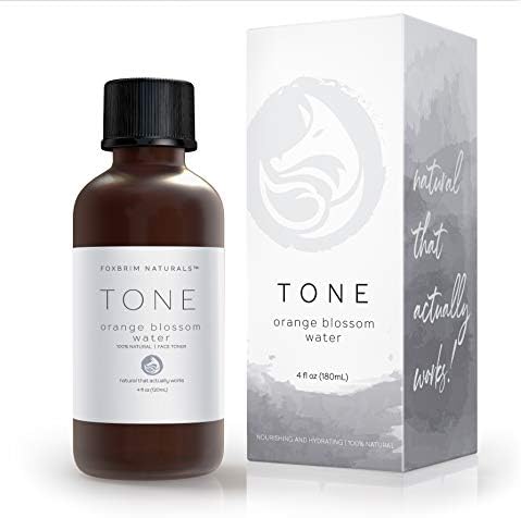 Orange Blossom Water Face Toner - 100% Natural Facial Toner & Astringent - Alcohol Free - by Foxbrim 120mL/4.oz