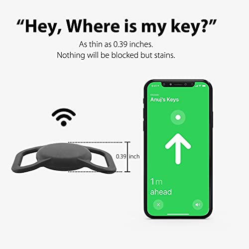 3-Pack Protective Case Compatible with Apple AirTag Dog Collar Holder, Anti-Lost Silicone AirTag Pet Collar Cover with Screen Protectors - Black & Blue & White