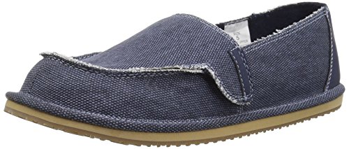 The Children's Place Boys' BB Slipon Deck Slipper, Navy, Youth 4 Medium US Infant