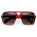 zeroUV - Classic Square Frame Plastic Flat Top Aviator Sunglasses