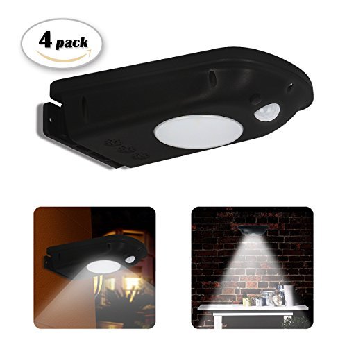 Aityvert Solar Motion Sensor Light Outdoor, 12 LED 150Lumen Super Bright Wireless Waterproof Security Wall Light with Sensor Actived Auto On/Off for Garden,Deck,Yard,Driveway,Pathway (4 Pack)