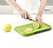 Home and Above Modern Non-Slip Cutting Board with Hidden Compartments for Included Knife and Mini Fork Set, PBA Free Chopping Board, Green