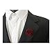 Sunny Home Men's Lapel Flower Handmade Boutonniere Pin for Suit(17 colors) (Wine Red)