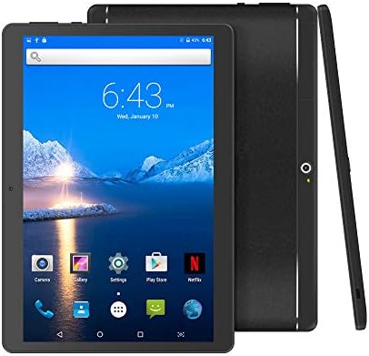 Android Tablet with Sim Card Slot Unlocked 10 inch - YELLYOUTH 10.1 in Octa Core 2GB RAM 32GB ROM 3G GSM Phone Call Tablets with Wifi GPS Bluetooth Dual Cameras (Black with Metal Shell)