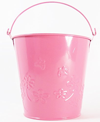 Set of 4 Painted Metal Pails - Size 5.5 inches