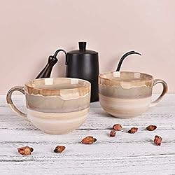 Bosmarlin Large Ceramic Coffee Mug Set of