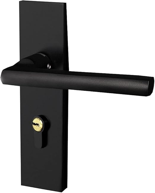 Door handle حزمة مقبض الباب الأسود مقبض باب غرفة النوم الخشبي قفل باب Door handle حزمة مقبض الباب الأسود مقبض باب غرفة النوم الخشبي قفل باب