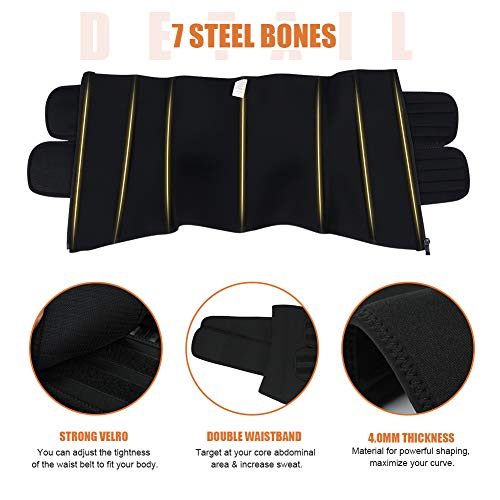 Waist Trainers for Women Plus Size Neoprene Sauna Belt Corset for Tummy