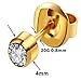 4 Pack Disposable Sterile Ear Piercing kit, self piercing earrings Gun,A fun at home piercing kit (Gold)
