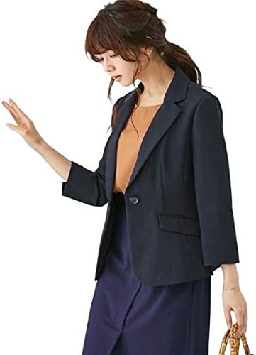 ［nissen（ニッセン）］ 洗えるダブルクロス タテヨコ ストレッチ UVカット 7分袖 テーラード ジャケット レディース