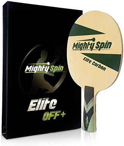 MightySpin Tornado Pro Carbon Paddle - Professional Level Table Tennis Racket w/ITTF 2.1 mm Rubber - Killer Spin Speed Ping Pong Paddles - Loops SureSpeed Rackets Technology