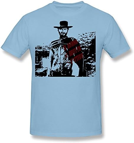 YJJ Men's The Good The Bad And The Ugly Western Clint Eastwood T-Shirts Size XXL SkyBlue