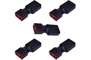 5pcs XT60 Male Connector to T-Plug Female Connector Adapter for RC Car Plane Lipo Battery ESC (Male XT60 to Female T-Plug)