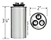 Carrier P291-4053RS • 40 + 5 uF MFD x 370 VAC Genteq Replacement Dual Capacitor Round # C3405R / 97F9849