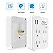 CRST 4-Outlets Wall Tap (900 Joules) Surge Protector Outlet Extender with Dual USB Ports for Home, School and Office - [ETL Listed]