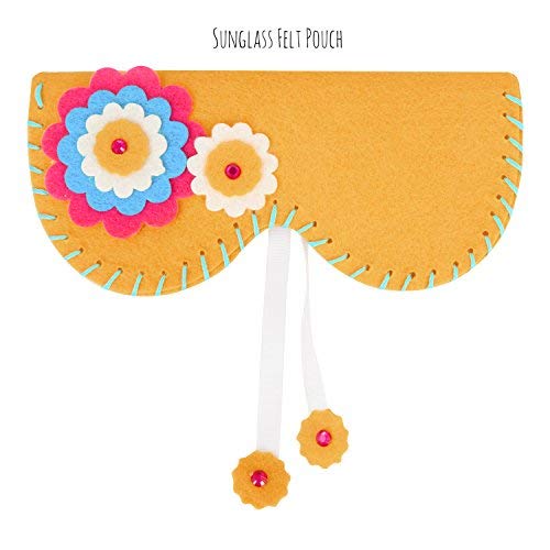 jackinthebox Beach Themed Craft Kit | 3 Craft Projects in 1 | Includes Beautiful Sunglass Pouch Sewing Kit | | Best Gift for Girls Ages 5 6 7 8 9 10 Years - Thumbnail 2