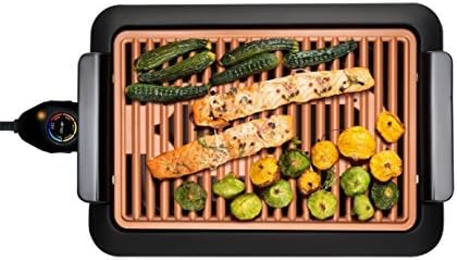 GOTHAM STEEL Smokeless Electric Indoor Grill DELUXE Extra Large Surface Portable Nonstick 18"X13 Commercial Party Family Size Largest Size Available, Easy Clean-up, Seen TV Smoke-less Grill