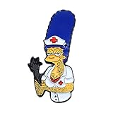 Marge Simpson Blink-182 Nurse Inspired Art Pin Collectible Tattoo Lapel